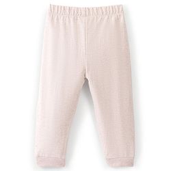 Babyhug Cotton Looper Full Length Lounge Pant Bear Face Printed - Cream