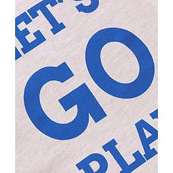 Babyhug Cotton Single Jersey Knit Half Sleeves T-Shirt & Shorts Football Print - Cream & Blue