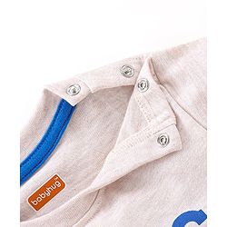 Babyhug Cotton Single Jersey Knit Half Sleeves T-Shirt & Shorts Football Print - Cream & Blue