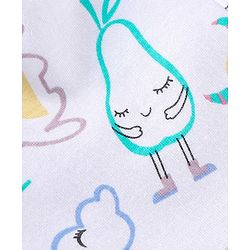 Babyhug Cotton Knit Shorts With Star & Clouds Print Pack Of 3 - Pink & White