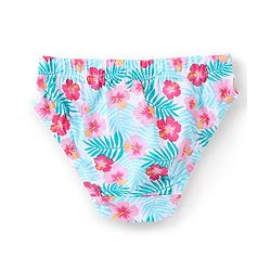 Babyhug 100% Cotton Panties With Floral Print Pack of 3 - Pink & Blue