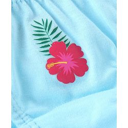 Babyhug 100% Cotton Panties With Floral Print Pack of 3 - Pink & Blue