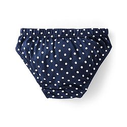 Babyhug 100% Cotton Panties With Polka Dots & Floral Print Pack Of 3 - Navy Blue Red & Pink