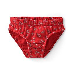 Babyhug 100% Cotton Panties With Polka Dots & Floral Print Pack Of 3 - Navy Blue Red & Pink
