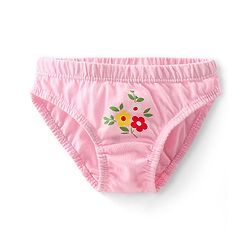 Babyhug 100% Cotton Panties With Polka Dots & Floral Print Pack Of 3 - Navy Blue Red & Pink