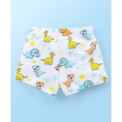 Babyhug 100% Cotton Trunk Dino Print Pack of 3 - Multicolour