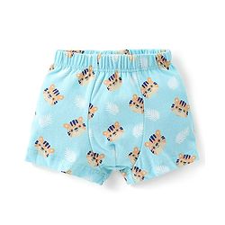 Babyhug 100% Cotton Trunks Stripes & Tiger Print Pack of 3- Blue & Orange