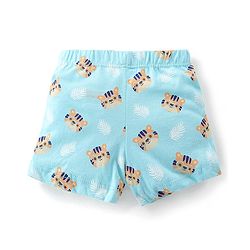 Babyhug 100% Cotton Trunks Stripes & Tiger Print Pack of 3- Blue & Orange