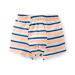 Babyhug 100% Cotton Trunks Stripes & Tiger Print Pack of 3- Blue & Orange