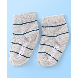 Cute Walk By Babyhug Anti Bacterial Non Terry Ankle Length Stripe Socks Pack Of 7 - Multicolor