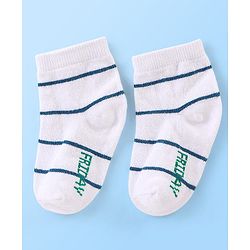 Cute Walk By Babyhug Anti Bacterial Non Terry Ankle Length Stripe Socks Pack Of 7 - Multicolor