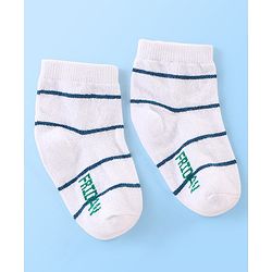 Cute Walk By Babyhug Anti Bacterial Non Terry Ankle Length Stripe Socks Pack Of 7 - Multicolor