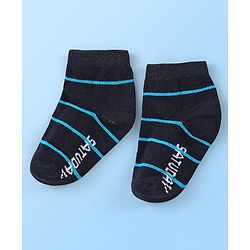 Cute Walk By Babyhug Anti Bacterial Non Terry Ankle Length Stripe Socks Pack Of 7 - Multicolor