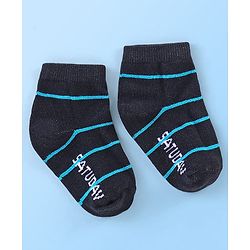 Cute Walk By Babyhug Anti Bacterial Non Terry Ankle Length Stripe Socks Pack Of 7 - Multicolor