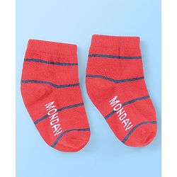 Cute Walk By Babyhug Anti Bacterial Non Terry Ankle Length Stripe Socks Pack Of 7 - Multicolor