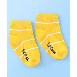 Cute Walk By Babyhug Anti Bacterial Non Terry Ankle Length Stripe Socks Pack Of 7 - Multicolor