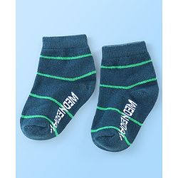 Cute Walk By Babyhug Anti Bacterial Non Terry Ankle Length Stripe Socks Pack Of 7 - Multicolor