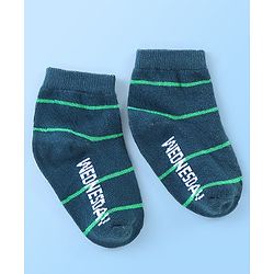 Cute Walk By Babyhug Anti Bacterial Non Terry Ankle Length Stripe Socks Pack Of 7 - Multicolor