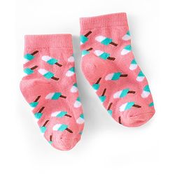 Cute Walk By Babyhug Non Terry Anti Bacterial Ankle Length Design Socks Pack of 7 - Multicolour
