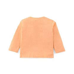 Babyhug Single Jersey Full Sleeves Night Suit with Dino Print - Orange