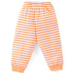 Babyhug Single Jersey Full Sleeves Night Suit with Dino Print - Orange
