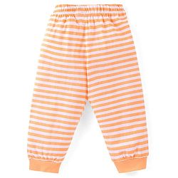 Babyhug Single Jersey Full Sleeves Night Suit with Dino Print - Orange