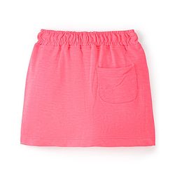 Babyhug Cotton Looper Mid Thigh Length Skirt Solid Colour - Pink
