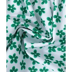 Babyhug Half Sleeves Frock Swimsuit Floral Print - Green