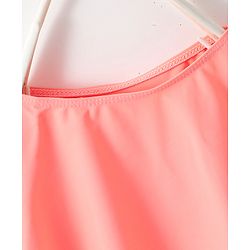 Babyhug Half Sleeves Frock Swimsuit with Cap - Pink