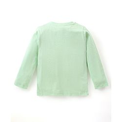 Babyhug 100% Cotton Full Sleeves T-Shirt with Lion Graphics Print - Lime Green