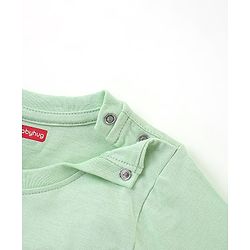 Babyhug 100% Cotton Full Sleeves T-Shirt with Lion Graphics Print - Lime Green