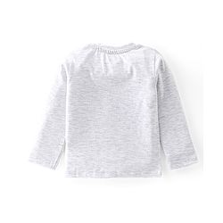Babyhug 100% Cotton Knit Full Sleeves T-Shirt with Crocodile Graphics - White