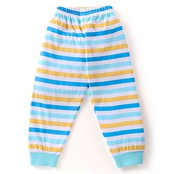 Babyhug Cotton Knit Full Sleeves Bear & Bees Printed Night Suit - Blue