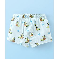Babyhug 100% Cotton Trunk Bees Printed Pack of 3 - Blue & Orange