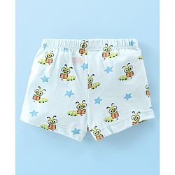 Babyhug 100% Cotton Trunk Bees Printed Pack of 3 - Blue & Orange