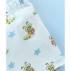 Babyhug 100% Cotton Trunk Bees Printed Pack of 3 - Blue & Orange