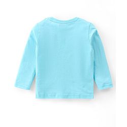 Babyhug Cotton Knit Full Sleeves Night Suit With Crocodile Print - Blue
