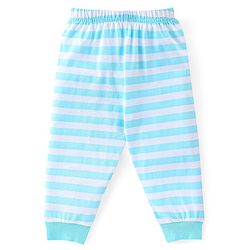 Babyhug Cotton Knit Full Sleeves Night Suit With Crocodile Print - Blue