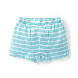 Babyhug 100% Cotton Knit Regular Trunks Teddy Print Pack of 3 - Green Blue & Orange