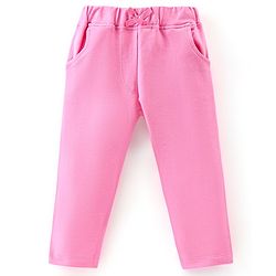 Babyhug 100% Cotton Knit Full Sleeves Top & Legging With Floral Print - Pink