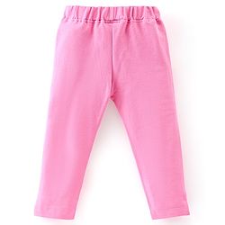Babyhug 100% Cotton Knit Full Sleeves Top & Legging With Floral Print - Pink