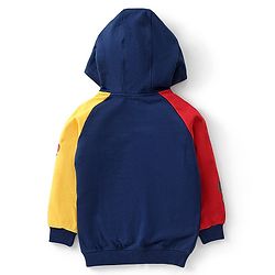 Babyhug 100% Cotton Knit Full Sleeves Hooded Sweatjacket With Zipper & Paw Patrol Graphics - Navy Blue