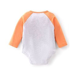 Babyhug Cotton Knit Full Sleeves Onesies Tiger Print With Leggings - Navy Blue