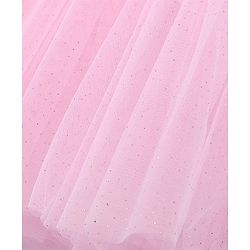 Babyhug Woven Sleeveless Yoke Party Dress with Floral Corsage - Pink