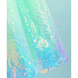 Babyhug Half Sleeves Gown with Sequin Detailing - Mint