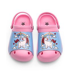 Cute Walk by Babyhug Clogs with Back Strap Unicorn Print - Pink