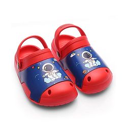 Cute Walk by Babyhug Clogs with Back Strap Astronaut Print - Red