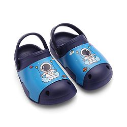 Cute Walk by Babyhug Clogs with Back Strap Astronaut Print - Navy Blue
