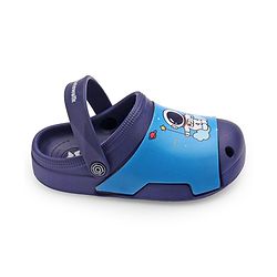 Cute Walk by Babyhug Clogs with Back Strap Astronaut Print - Navy Blue