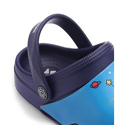 Cute Walk by Babyhug Clogs with Back Strap Astronaut Print - Navy Blue